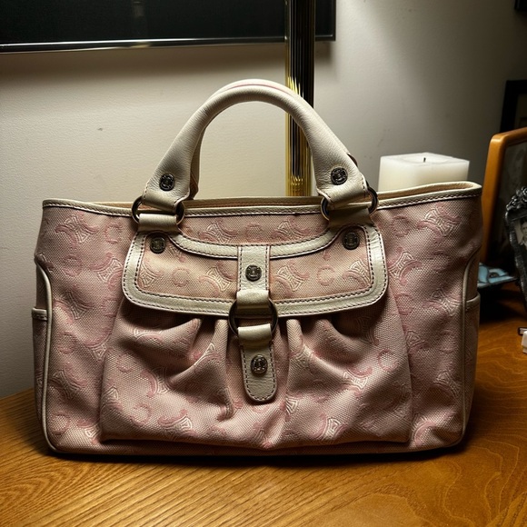 Celine Handbags - Celine Vintage Boogie Bag in Pink/Ivory.